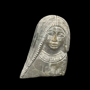Egyptian Carved Stone Female Bust - Pharaonic Head Sculpture - Egyptian Home Décor