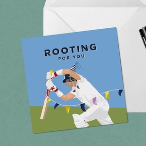 Joe Root Angleterre Cricket Bonne Chance/Carte d'anniversaire
