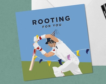Joe Root England Cricket Good Luck/Birthday Card