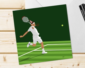 Rodger Federer Wimbledon Tennis Birthday Card