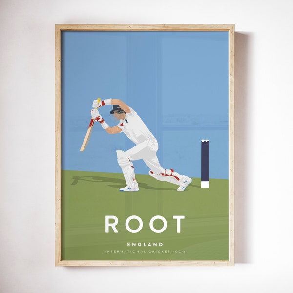 Joe Root Poster England Cricket Team - International Batting Icon Player Print A3/A4