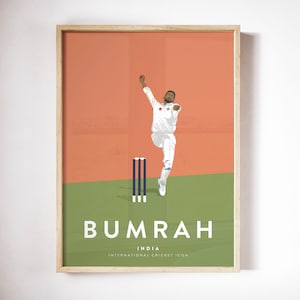 Jasprit Bumrah India Cricket Team Player-afdruk A3/A4