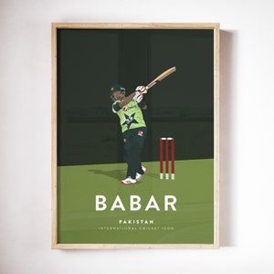 Babar Azam Pakistan Cricket A3 & A4 Poster - Internationale Cricket Ikone