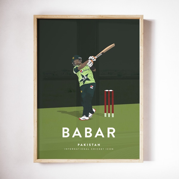 Babar Azam Pakistan Cricket A3 & A4 Poster - International Cricket Icon