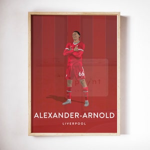 Pôster de impressão artística do jogador Trent Alexander-Arnold Liverpool FC, 300x400mm