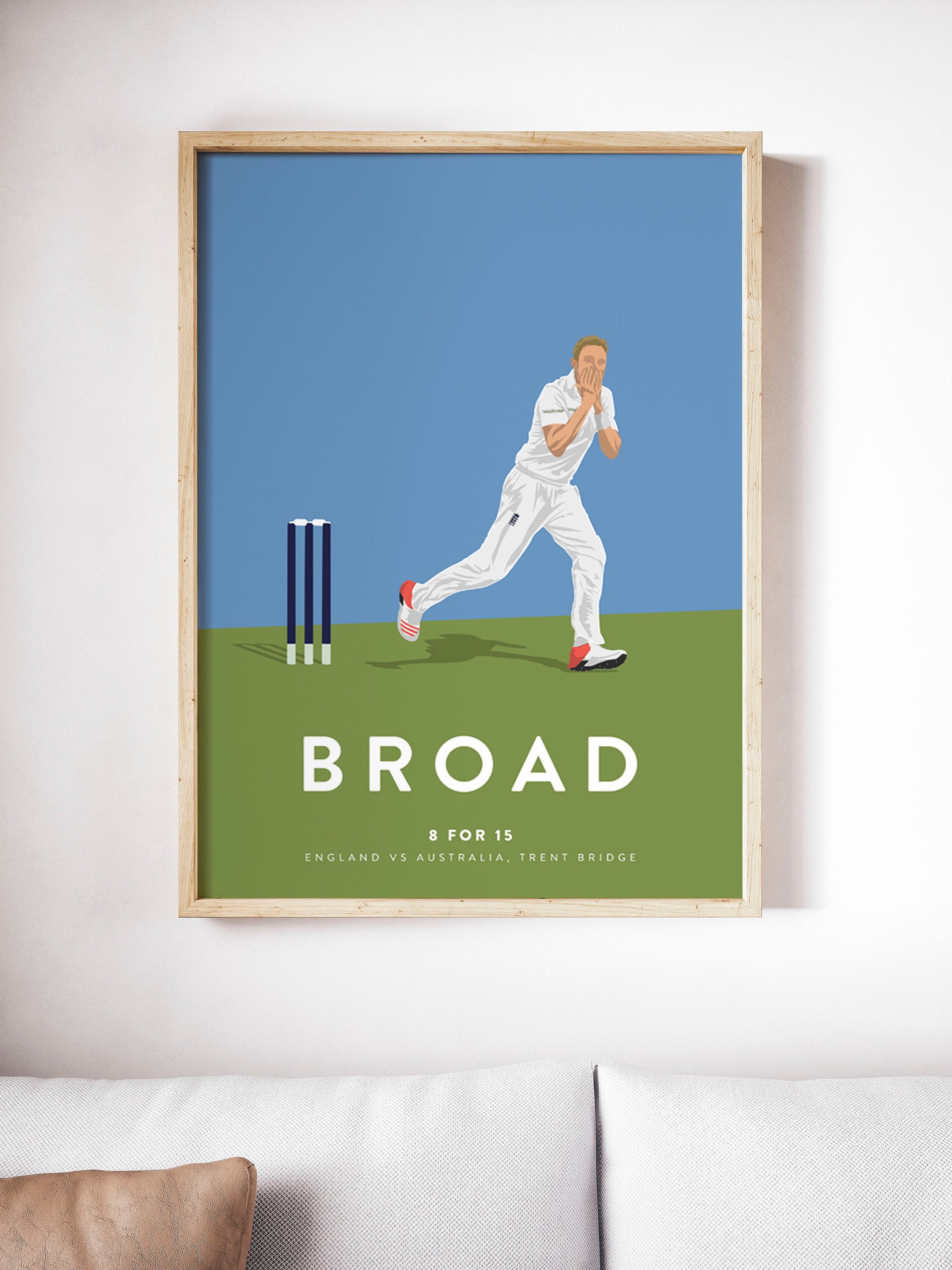Stuart Broad 8-15 England Cricket Player A3/A3 Print/Poster