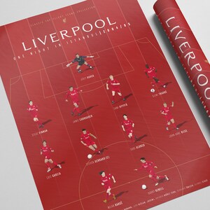 Liverpool FC Champions League Vencedores 2005 - Cartaz de impressão A3 do time de futebol - Coleção de times de primeira linha clássicos