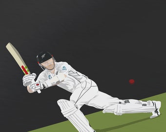 Kane Williamson New Zealand Cricket Team Player Poster A3/A4