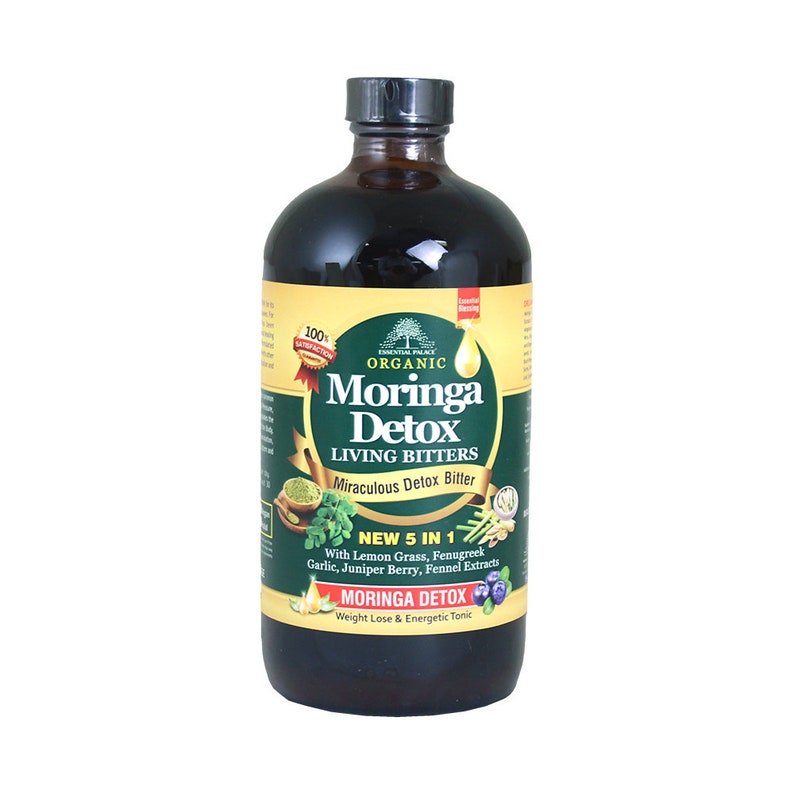 Organic Moringa Detox Bitters 16 oz. Etsy