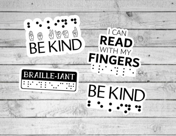 Braille Water Bottle Stickers 