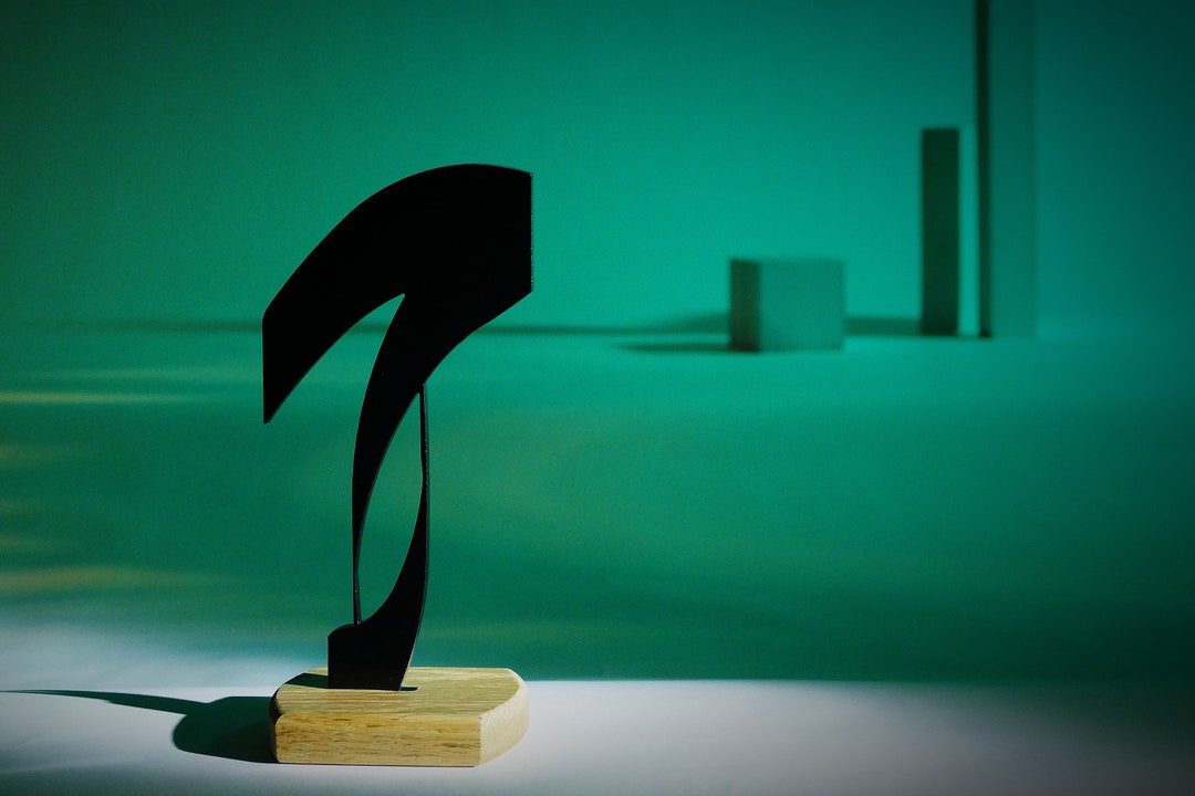 Abstract Black Sculpture Small Desktop Minimalist Modern - Etsy