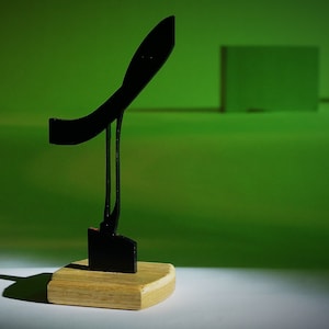 Abstract Metal Sculpture, Small Desktop, Minimalist Modern Art, Solid Thick Steel