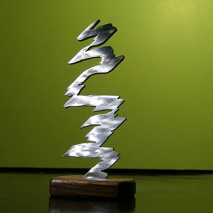 Abstract Metal Sculpture-Small Desktop-Modern Minimalist-Solid Thick Steel