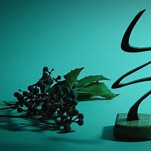 Black Metal Sculpture-Small Desktop-Modern Minimalist-Solid Thick Steel