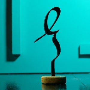 Escultura abstracta- Mesa de centro de escritorio-Moderno minimalista-Acero grueso sólido