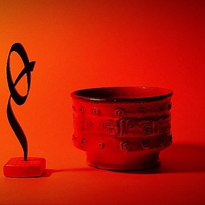 Black Metal Sculpture-Small Desktop-Modern Minimalist-Solid Thick Steel