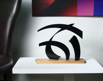 Abstract Steel Table Sculpture: Modern Minimalist Art, &#39;Grow&#39;