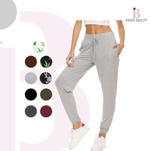 French Terry Jogger Lounge Sweatpants With Elastic waistband & Pockets for Women