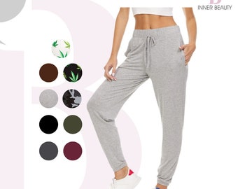 French Terry Jogger Lounge Sweatpants With Elastic waistband & Pockets for Women