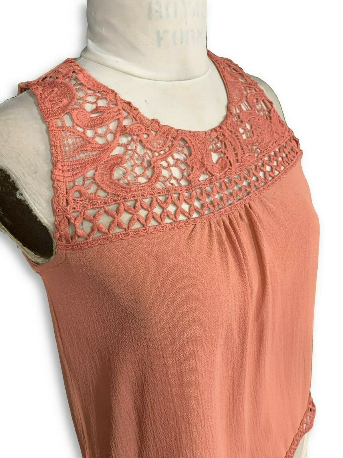 Womens Apricot Tank with Matching Crochet Trim Sizes S-XL | Etsy