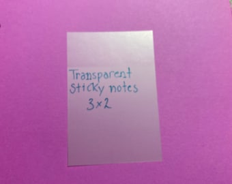 Transparent Waterproof Sticky Notes & Regular sticky notes