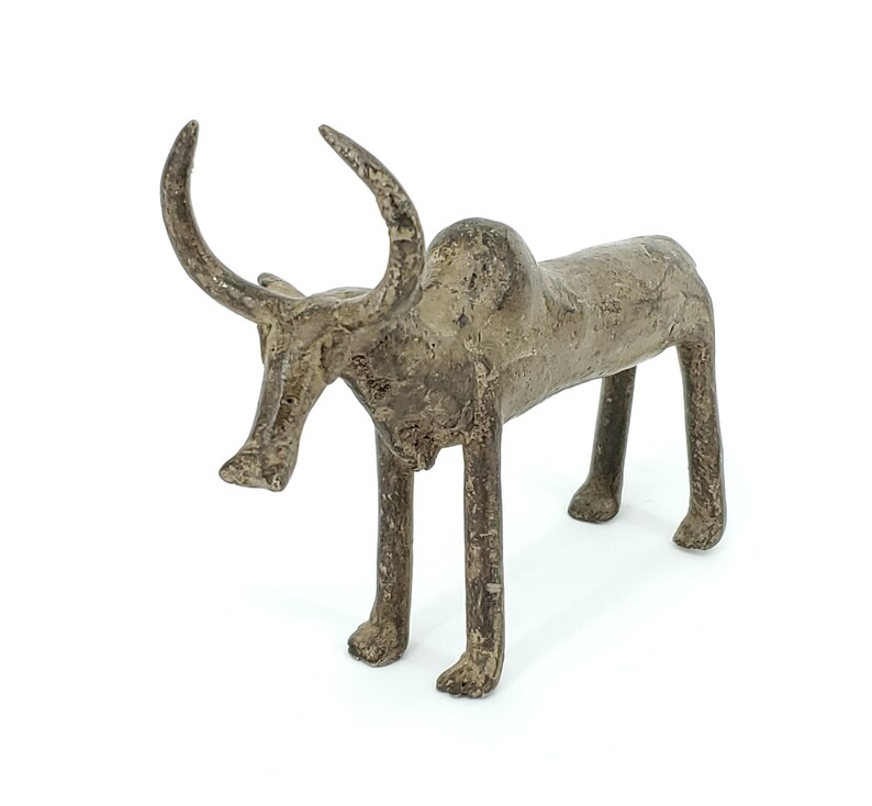 Bobo Bronze Bull Statue from Burkina Faso