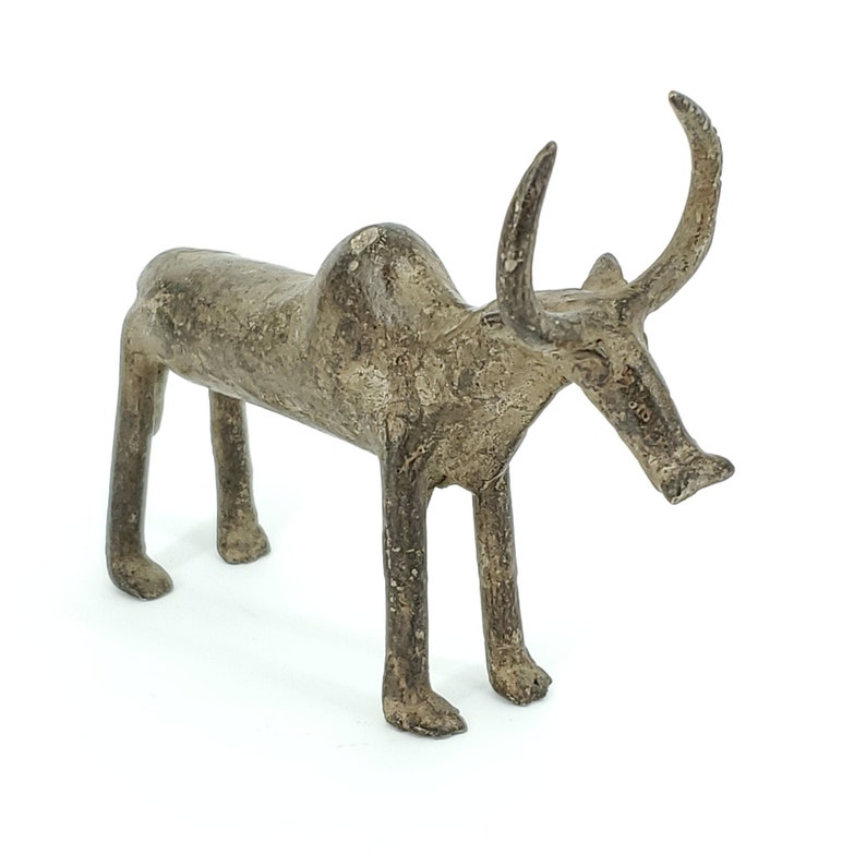 Bobo Bronze Bull Statue from Burkina Faso