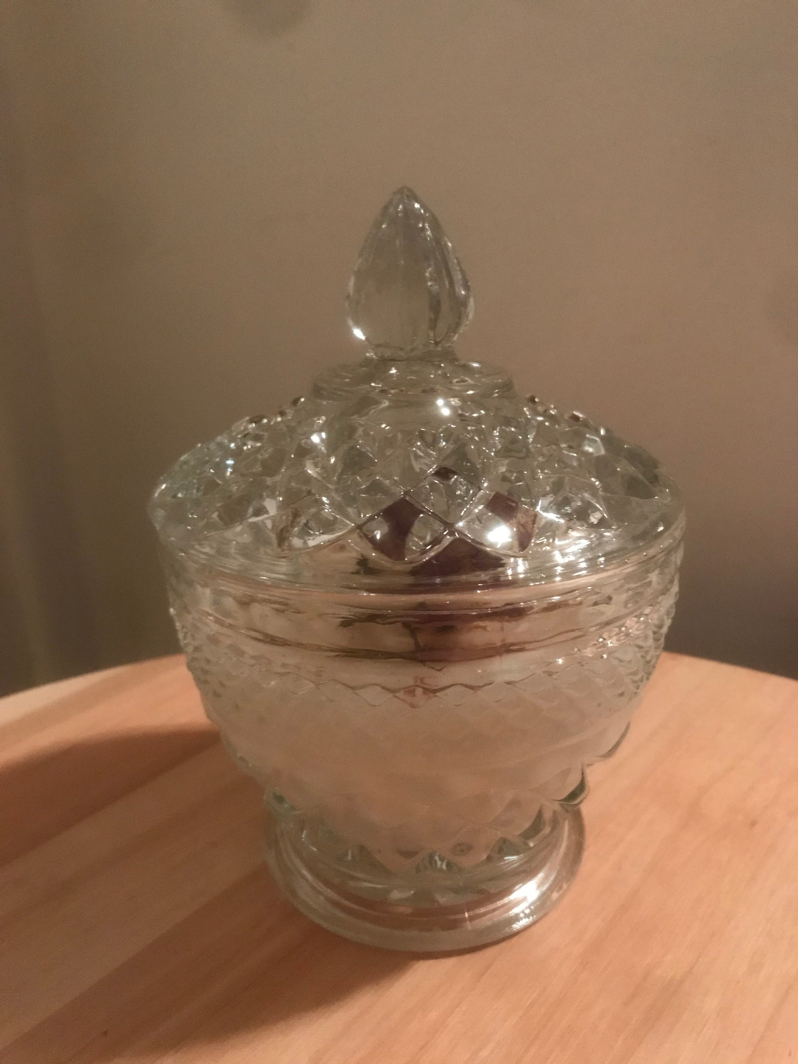 Lavender Antique Glass Jar With Lid Etsy