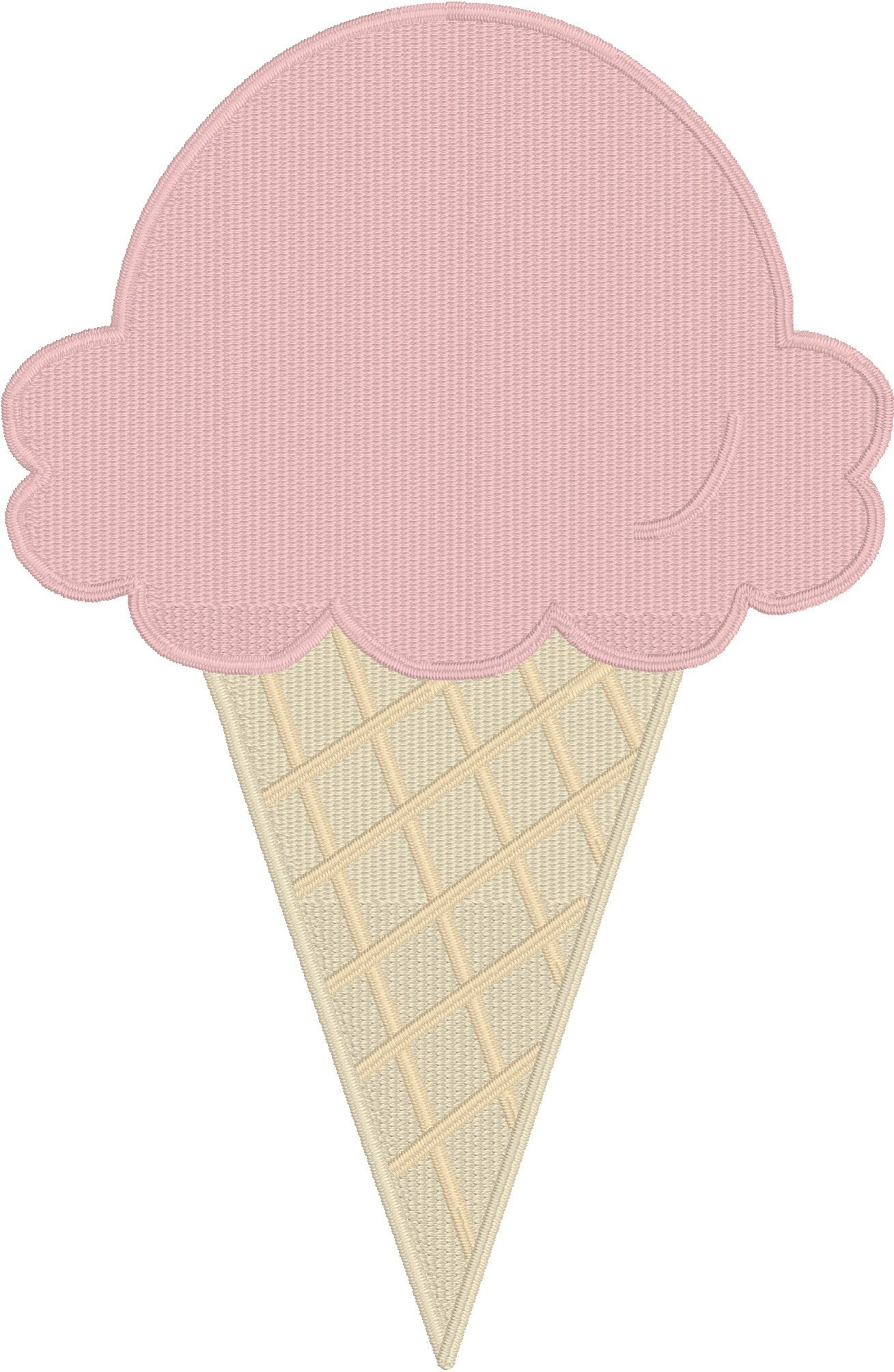 Cute Ice Cream Cone Machine Embroidery Digital Download Etsy