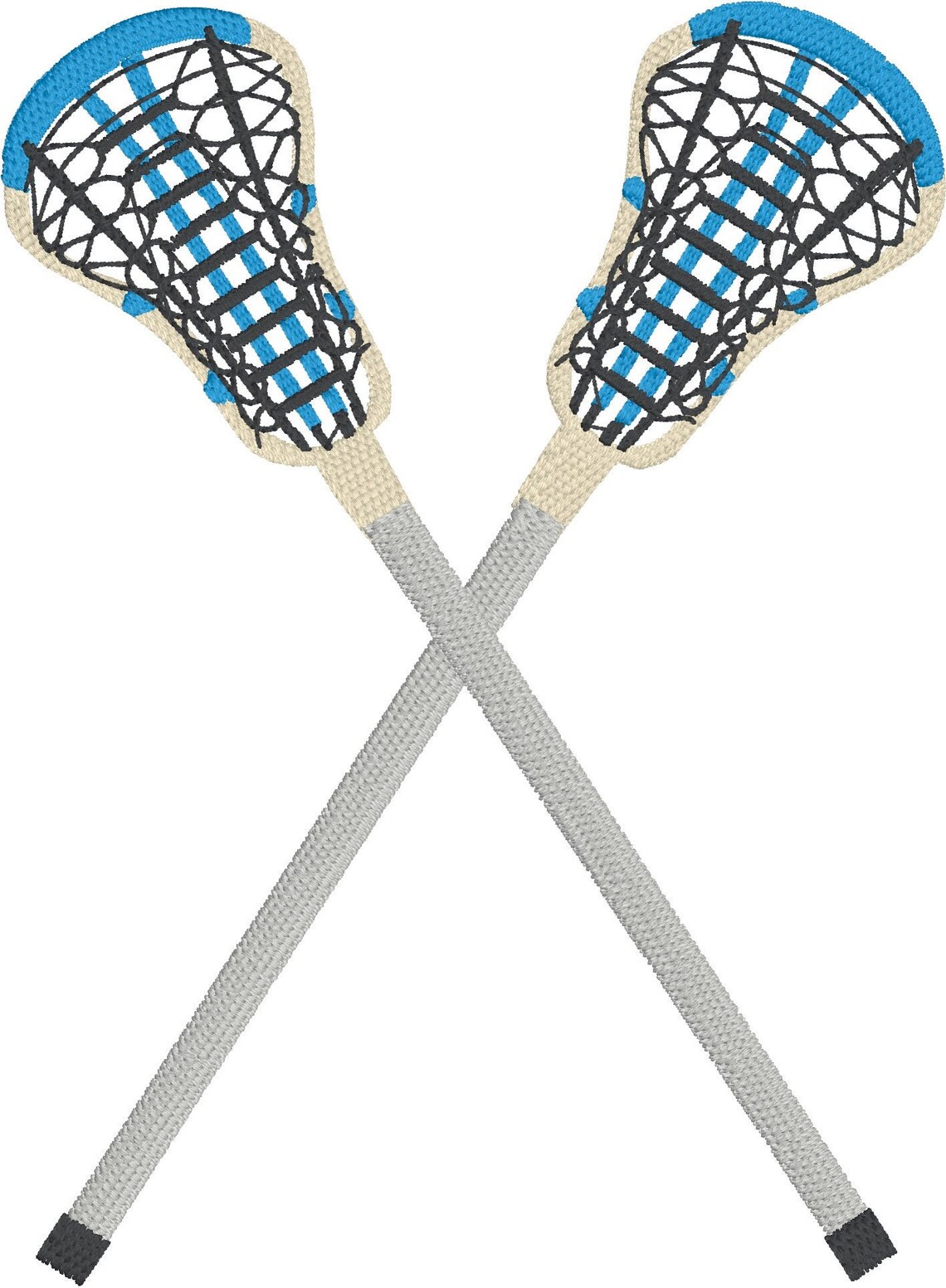 Women’s Crossing Lacrosse Sticks Machine Embroidery | Etsy