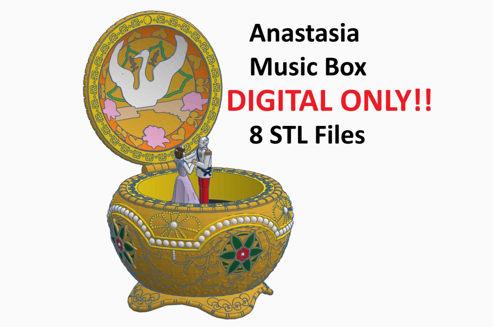 Anastasia Music Box DIGITAL ONLY STL Files Etsy