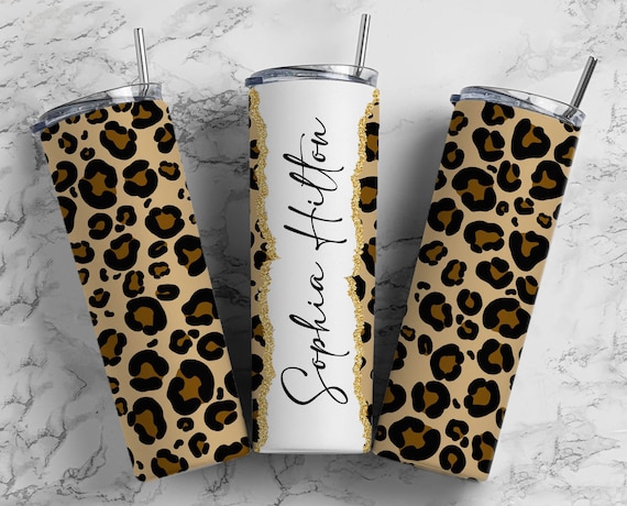 Leopard Print Tumbler Gifts for Women, Cheetah Print Custom Cups