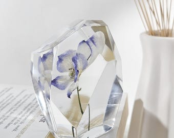Monkshood (Wolfsbane) in Resin: Enchanted Botanical Art Gift