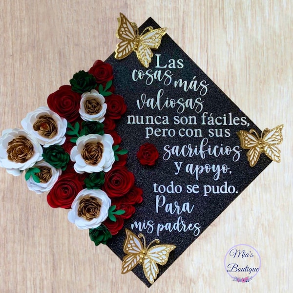 Personalized Mexico Graduation Cap Topper Mexican Grad Cap Graduation Custom Mexican Grad Cap