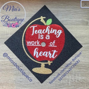 Graduation Cap Teacher Teacher Grad Cap Design Graduation Cap Topper Personalize Graduation Cap Custom Graduation Cap Design