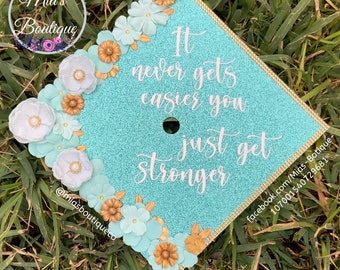 Handmade Floral Graduation Cap Topper: Custom Design