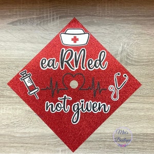 Graduation Cap Topper Nurse Graduation Cap Topper Custom Graduation Cap Nursing Graduation Cap Floral Graduation Topper