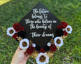 Custom Graduation Cap Topper Nurse Floral