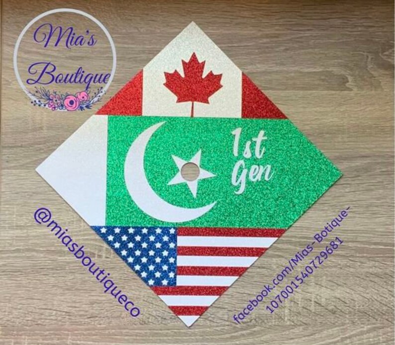Flag Graduation Cap/decorated Graduation Cap/kinder Graduation - Etsy