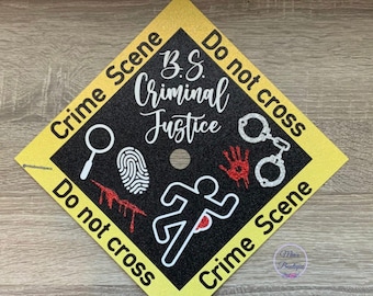 Graduation Cap Topper Forensic Psychology Graduation Cap Topper Criminal Justice Custom Graduation Cap Psychology Graduation Cap