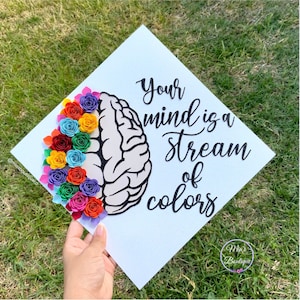 Psychology Graduation Cap Topper Graduation Cap Flower Graduation Cap Graduation Cap Topper Psychology Major Senior Graduation Cap
