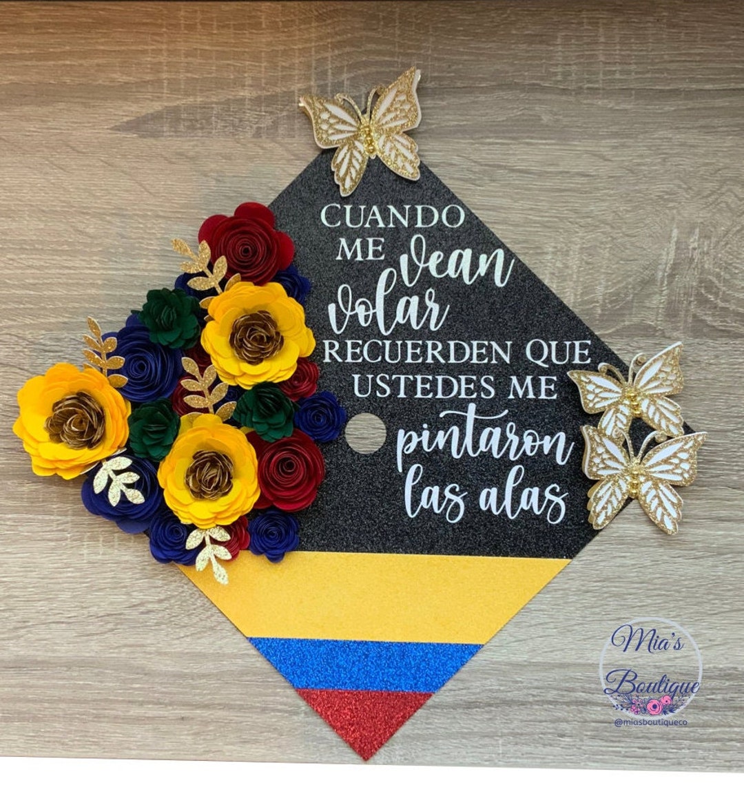 Custom Personalzed Colomba Graduaton Cap Topper Personalzed Custom