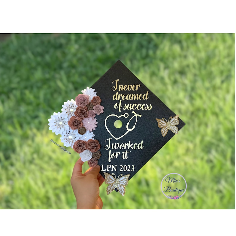 Custom Nursing Graduation Cap Topper: Handmade Floral Stethoscope - Etsy