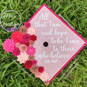 Graduation Cap Topper, Graduation Cap Nurse, Graduation Cap, Floral Grad Cap
