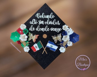 Graduation Cap Topper El Salvador Graduation Cap Topper Personalize Graduation Topper El Salvador Sunflower Roses