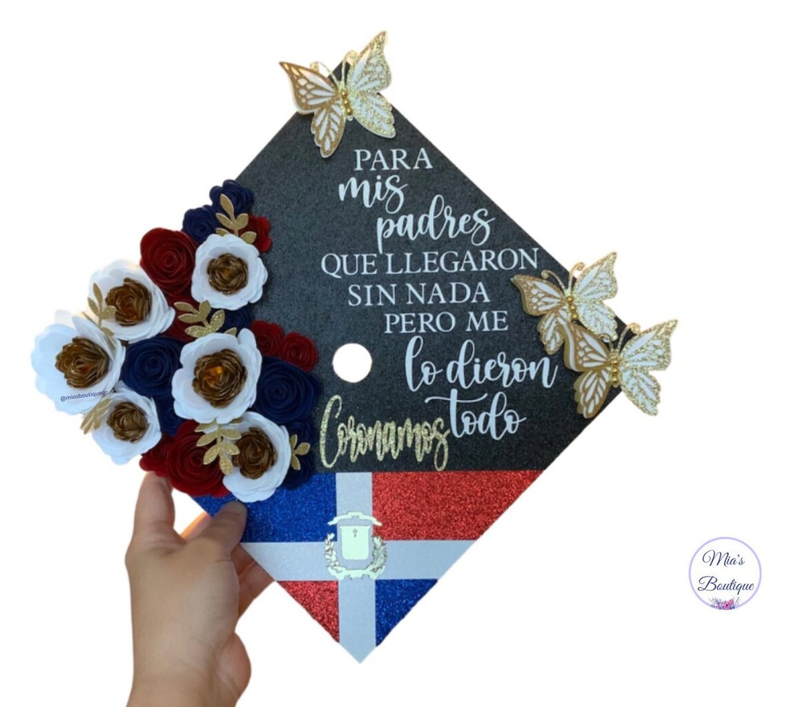 Custom Dominican Flag Graduation Cap Graduation Cap Graduation Etsy
