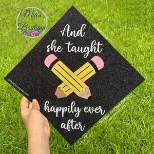 Graduation Cap Teacher, Teacher Graduation Cap, Graduation Cap for Teachers, Elementary education, Graduation Cap Topper, Custom Grad Cap,