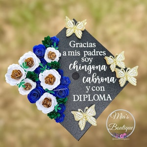 Personalized Floral Graduation Cap Topper: Custom Sunflower Design