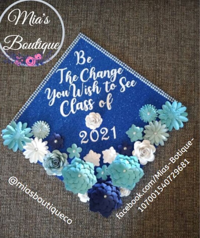 Floral Graduation Cap Topper/ Flower Graduation Topper/ Custom Etsy
