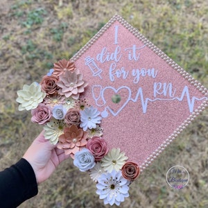 Custom Nurse Graduation Cap Topper Nurse Graduation Cap Personalize Graduation Cap Custom Graduation Cap Design